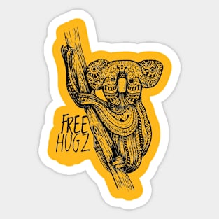 Koala Free hugz Sticker